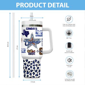 Personalized Dallas Cowboys 40oz Stanley Tumbler - VANDH 3266