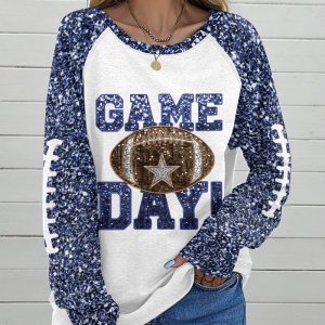 Dallas Cowboys Round Neck Raglan Sleeve Sweatshirt – MAITM 7874