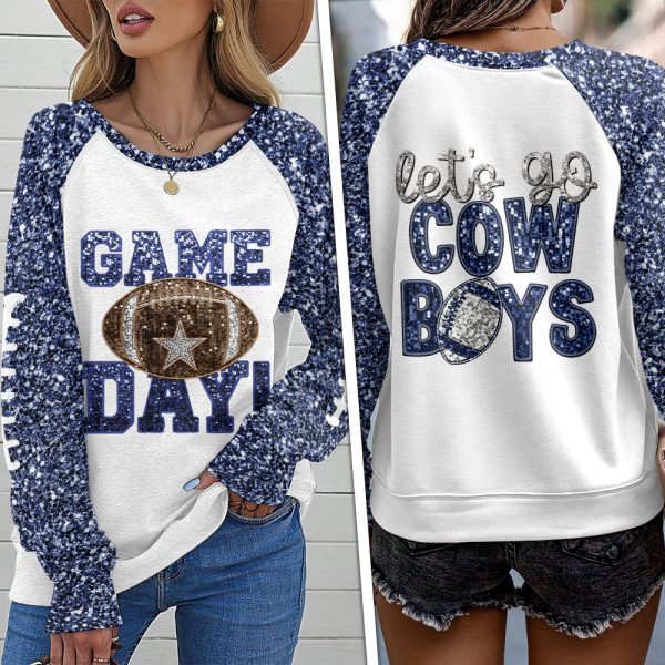 Dallas Cowboys Round Neck Raglan Sleeve Sweatshirt – MAITM 7874