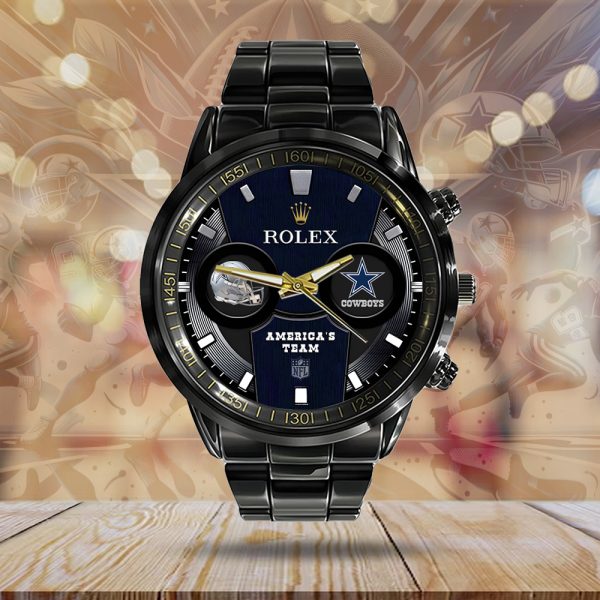 Dallas Cowboys x Rolex Black Stainless Steel Watch - MAITM 7750