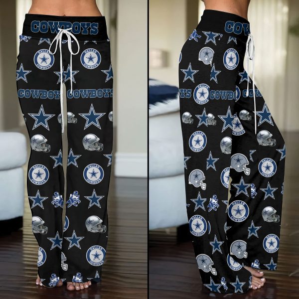 Dallas Cowboys High-Waisted Straight-Leg Trousers - VANDH 3257