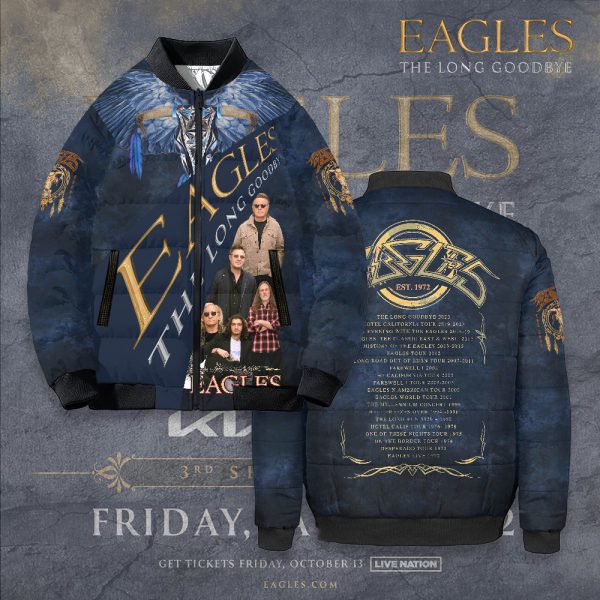 Eagles Band 3D Bomber Puffer Jacket - TANTN 7917