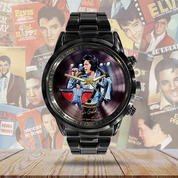 Elvis Presley Black Stainless Steel Watch - TANTN 7844