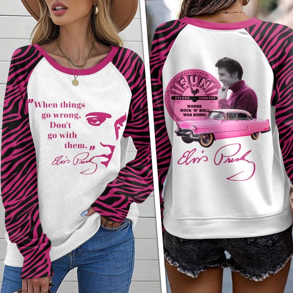 Elvis Presley Round Neck Raglan Sleeve Sweatshirt – VANDH 3352