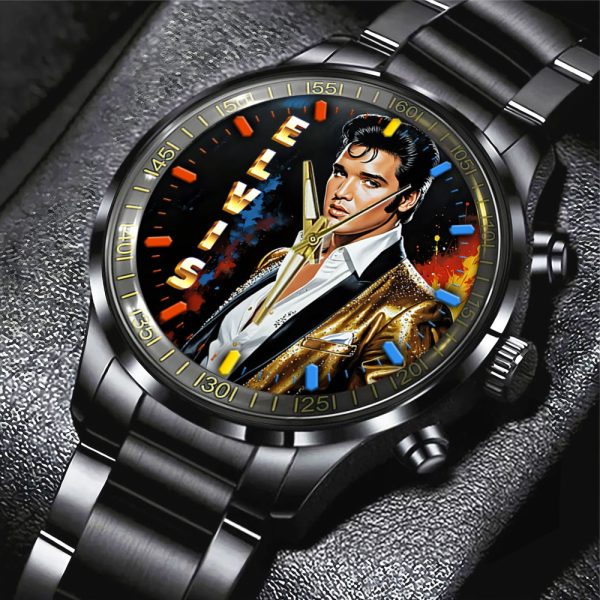 Elvis Presley Black Stainless Steel Watch - GNE 875