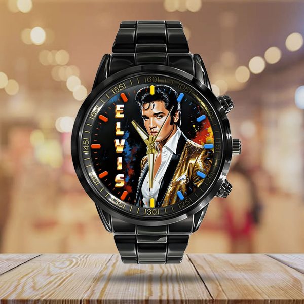 Elvis Presley Black Stainless Steel Watch - GNE 875