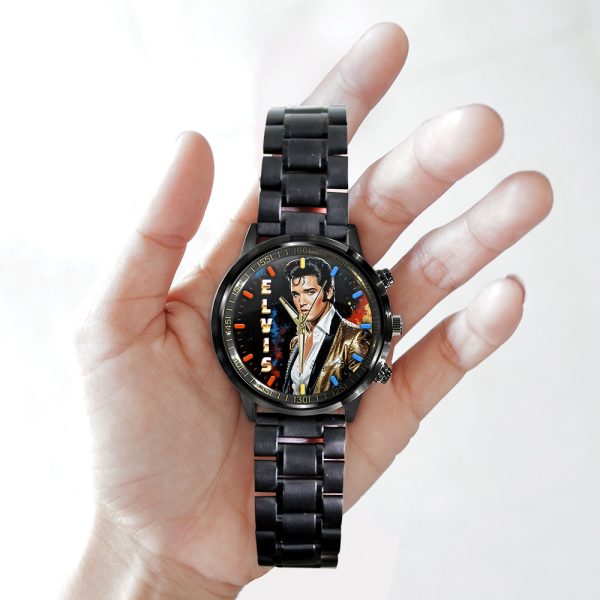 Elvis Presley Black Stainless Steel Watch - GNE 875