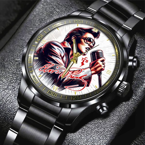 Elvis Presley Black Stainless Steel Watch - GNE 876