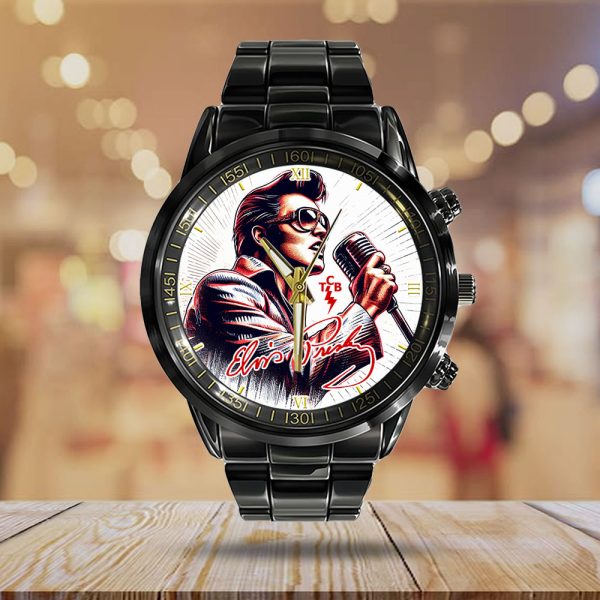 Elvis Presley Black Stainless Steel Watch - GNE 876