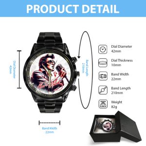 Elvis Presley Black Stainless Steel Watch - GNE 876