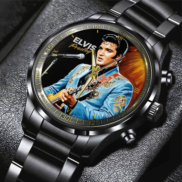 Elvis Presley Black Stainless Steel Watch - GNE 877