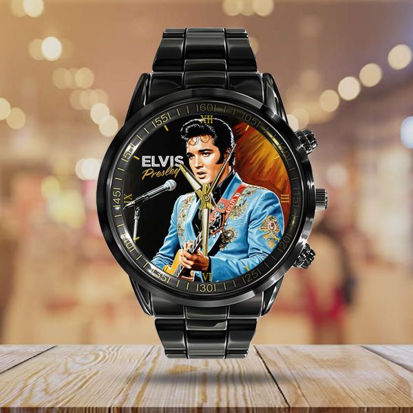 Elvis Presley Black Stainless Steel Watch - GNE 877