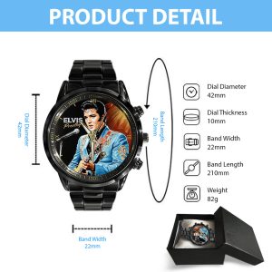 Elvis Presley Black Stainless Steel Watch - GNE 877