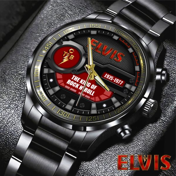 Elvis Presley Black Stainless Steel Watch - HOATT 6072