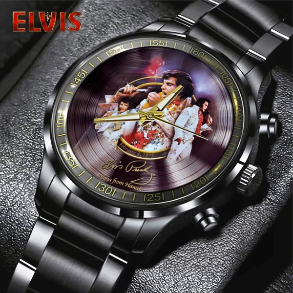 Elvis Presley Black Stainless Steel Watch - TANTN 7843