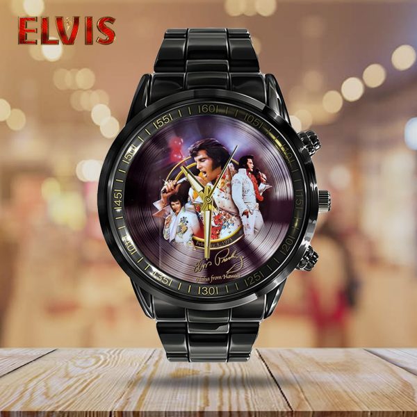 Elvis Presley Black Stainless Steel Watch - TANTN 7843