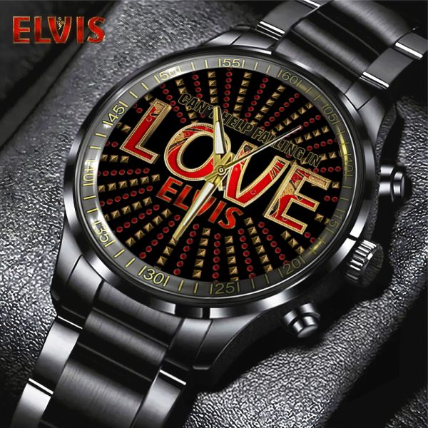 Elvis Presley Black Stainless Steel Watch - TANTN 7951