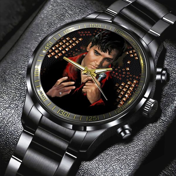 Elvis Presley Black Stainless Steel Watch - HOATT 5759