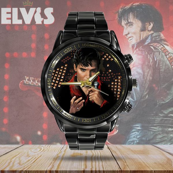 Elvis Presley Black Stainless Steel Watch - HOATT 5759