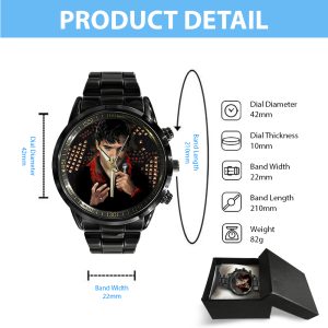 Elvis Presley Black Stainless Steel Watch - HOATT 5759