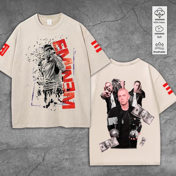 Eminem 2D Acid Washed Cotton Shirt - TANTN 8071