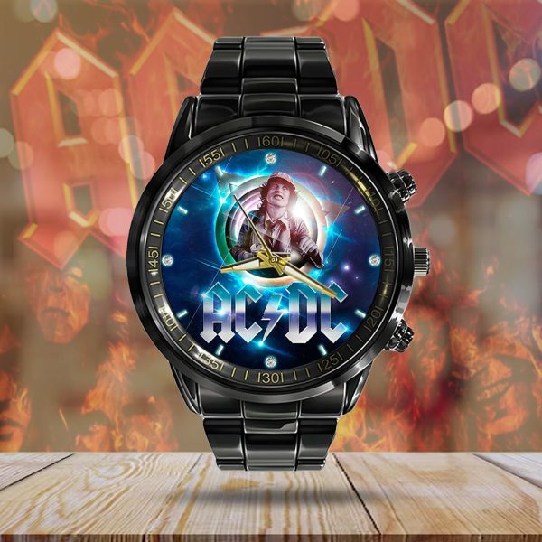 AC/DC x Angus Young Black Stainless Steel Watch - GNE 971