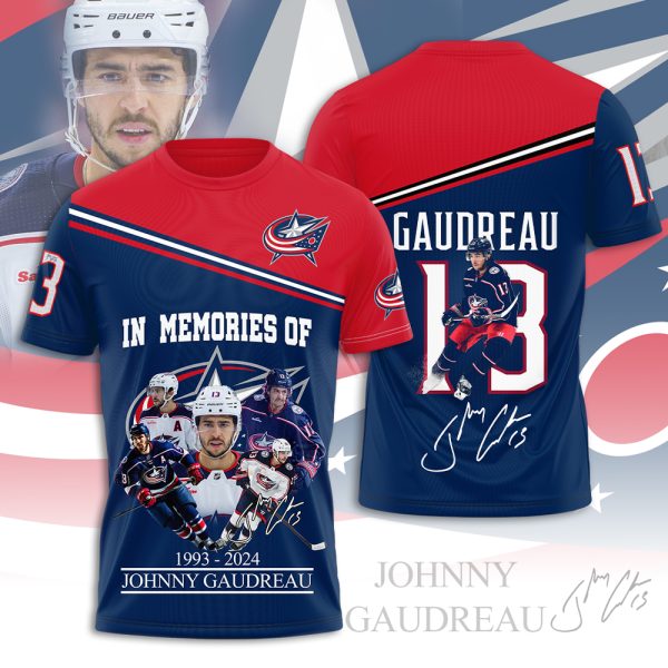 Johnny Gaudreau x Columbus Blue Jackets 3D T-Shirt – HUNGVV 7026