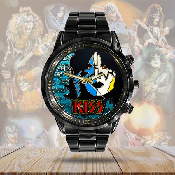 Kiss Band Black Stainless Steel Watch - TANTN 7771