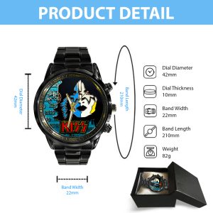 Kiss Band Black Stainless Steel Watch - TANTN 7771