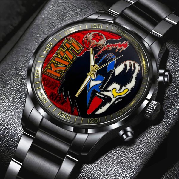 Kiss Band Black Stainless Steel Watch - TANTN 7772