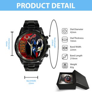 Kiss Band Black Stainless Steel Watch - TANTN 7772