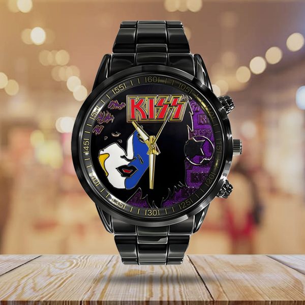 Kiss Band Black Stainless Steel Watch - TANTN 7773