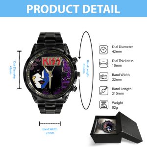 Kiss Band Black Stainless Steel Watch - TANTN 7773