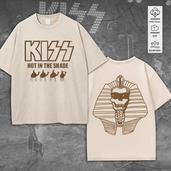 Kiss Band 2D Acid Washed Cotton Shirt - TANTN 8003