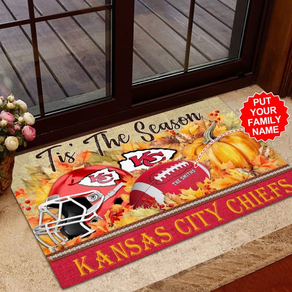 Personalized Kansas City Chiefs Rubber Base Doormat - MAITM 7859