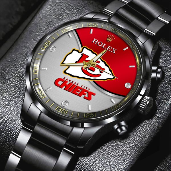 Kansas City Chiefs x Rolex Black Stainless Steel Watch - MAITM 7609