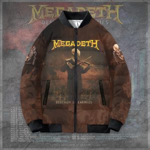 Megadeth Band 3D Bomber Puffer Jacket - TANTN 7922