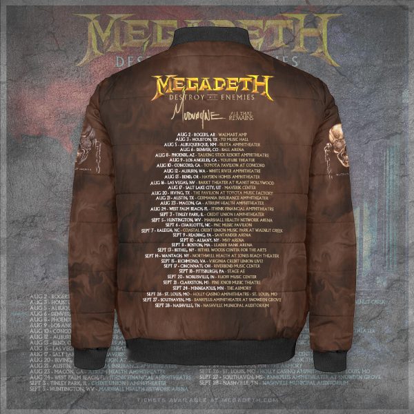 Megadeth Band 3D Bomber Puffer Jacket - TANTN 7922