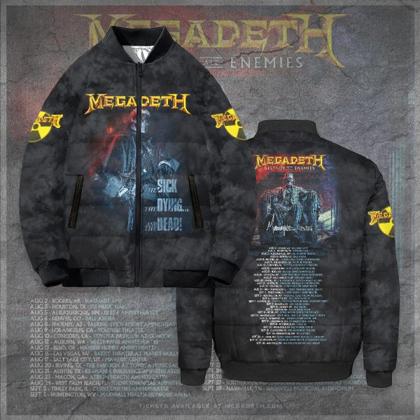 Megadeth Band 3D Bomber Puffer Jacket - TANTN 7923