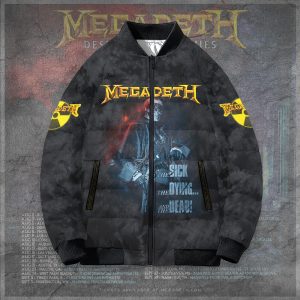 Megadeth Band 3D Bomber Puffer Jacket - TANTN 7923