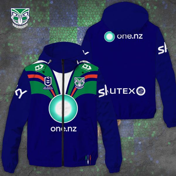 New Zealand Warriors 3D Windbreaker Jacket - TANTN 7996