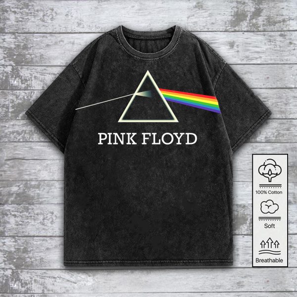 Pink Floyd 2D Acid Washed Cotton Shirt - GNE 920