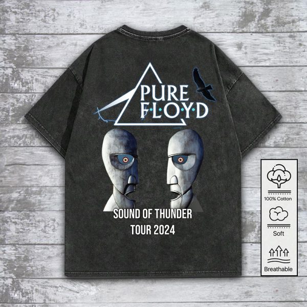 Pink Floyd 2D Acid Washed Cotton Shirt - GNE 920