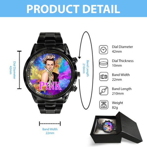 P!nk Black Stainless Steel Watch - GNE 254