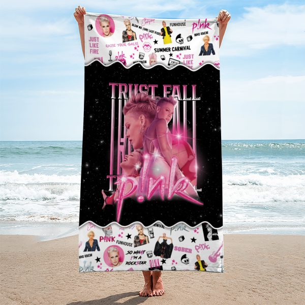 P!nk Rectangle Beach Towel - HOATT 5764