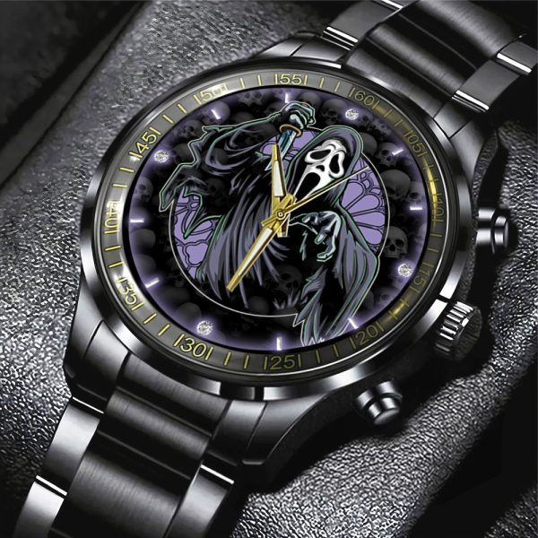 Scream x Ghostface Black Stainless Steel Watch - GNE 880