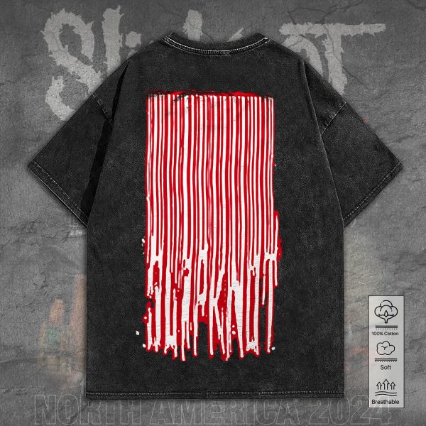 Slipknot 2D Acid Washed Cotton Shirt - TANTN 7765