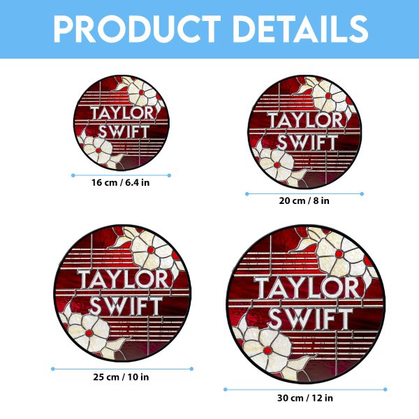 Taylor Swift Round Stained Glass Suncatcher - VANDH 3363