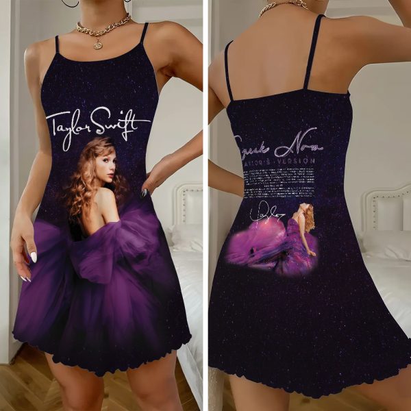 Taylor Swift 3D Strappy Swing Dress - HOATT 5875