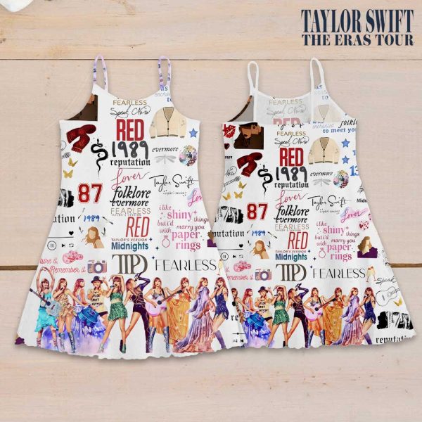 Taylor Swift 3D Strappy Swing Dress - HOATT 6049